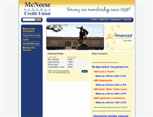 Tablet Screenshot of mcneesecu.com